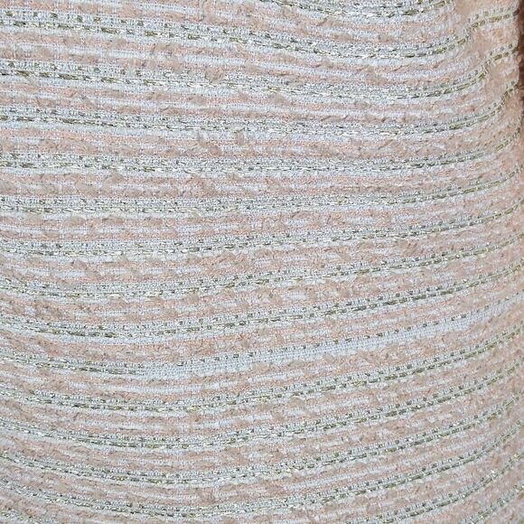 Boston Proper Pink and Cream Tweed Blazer with Shoulder Cutouts Size 4 NWOT - Picture 8 of 13